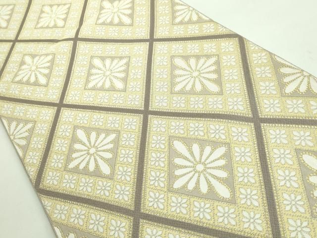 平和屋本店□最高級 人間国宝 北村武資 煌彩錦 六通柄袋帯 花菱紋 金糸  