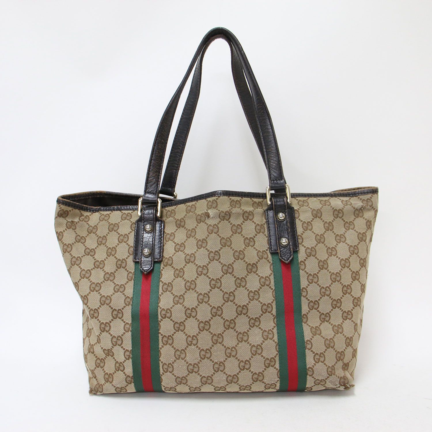 GUCCI グッチ バッグ トートバッグ 肩掛け シェリーライン GG柄 ...