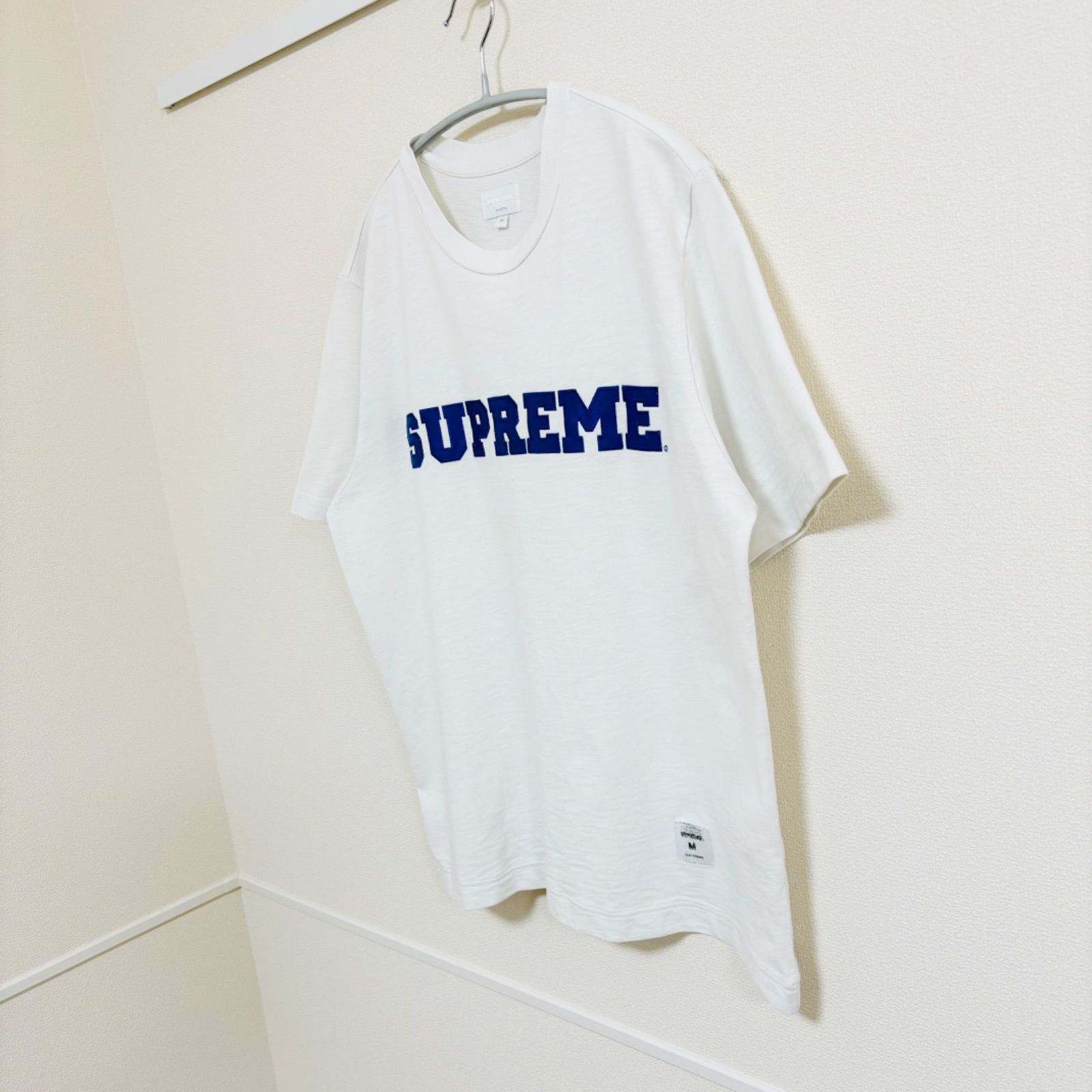 SUPREME シュプリーム カレッジロゴ 半袖 Tシャツ 17SS Collegiate Logo Tee メンズMサイズ ホワイト - メルカリ