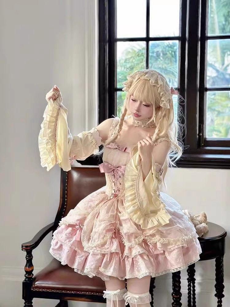 25年 コスプレ ドレスロリータセット 仮装 オリジナル 洋服 ロリータ ワンピース 撮影会 舞台 イベント PB-254