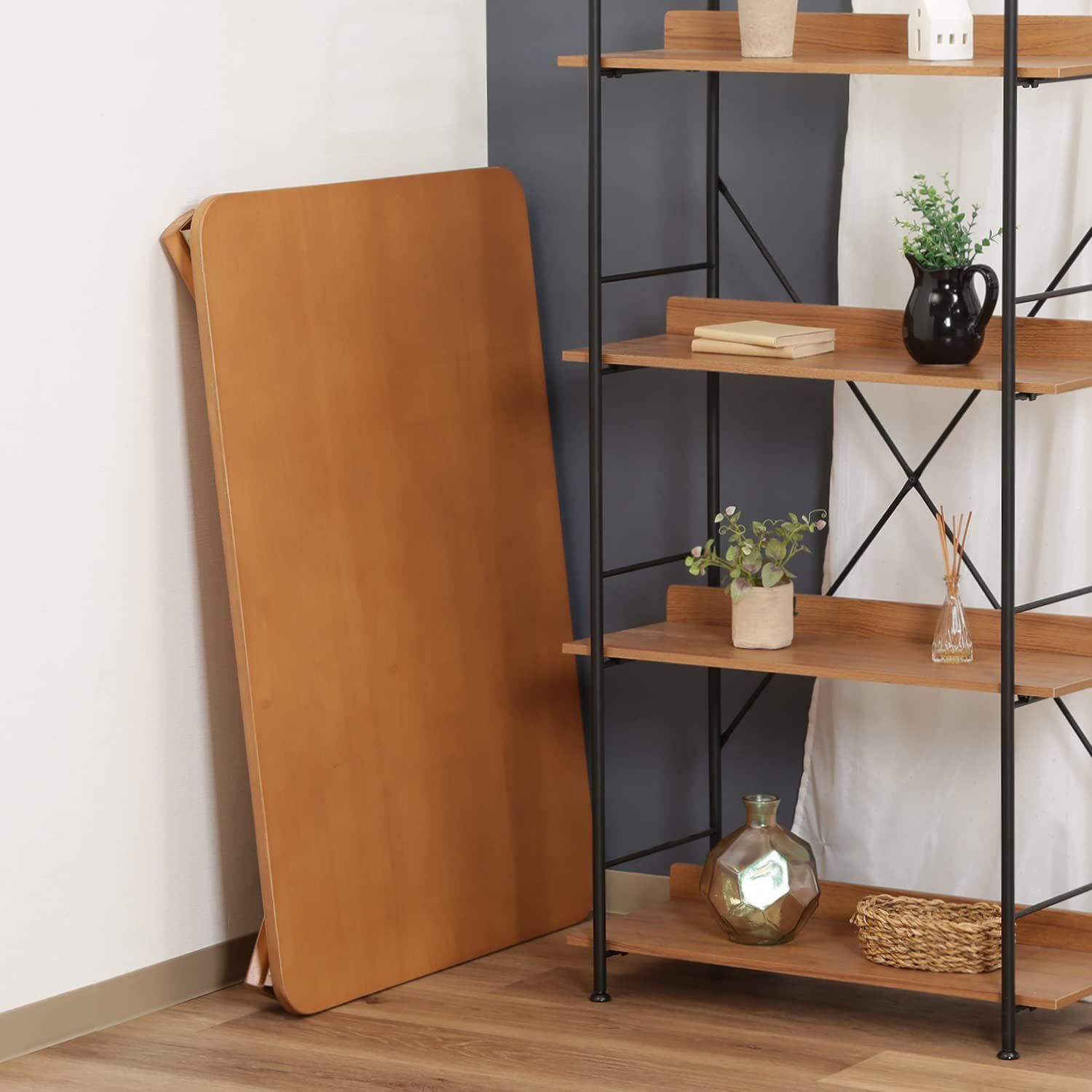 新着商品 幅105×奥行75×高さ32cm 折りたたみテーブル ナチュラル 角が丸い ローテーブル 折れ脚 不二貿易 12844 MARWIL-DEMENAGEMENTS_CH