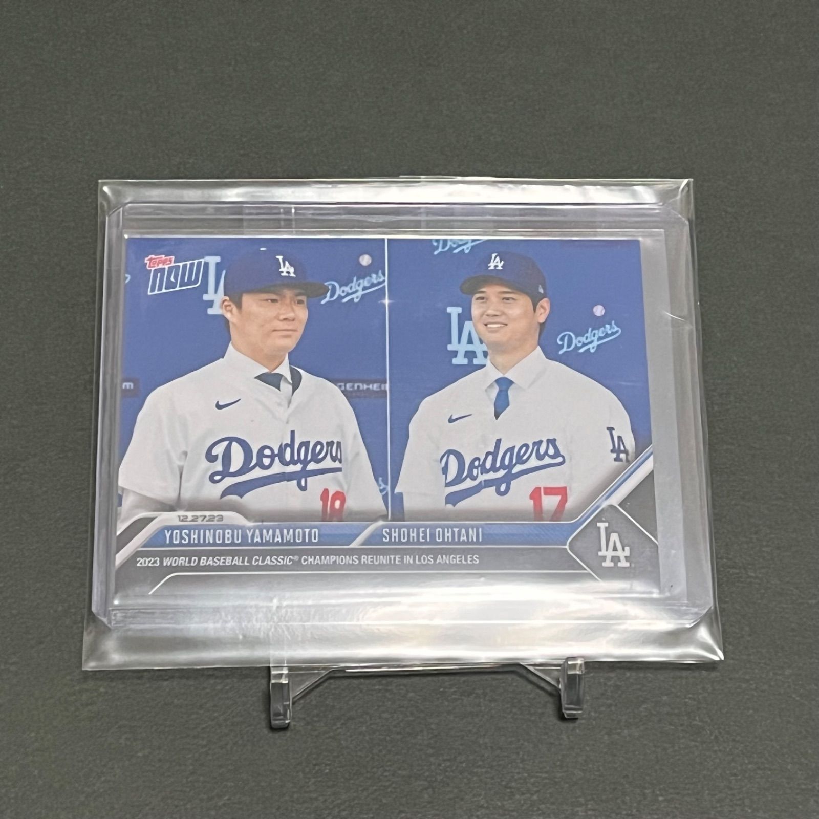 5OS26【新品スリーブ&ローダー入り】入団会見コラボ 大谷翔平&山本由伸 
