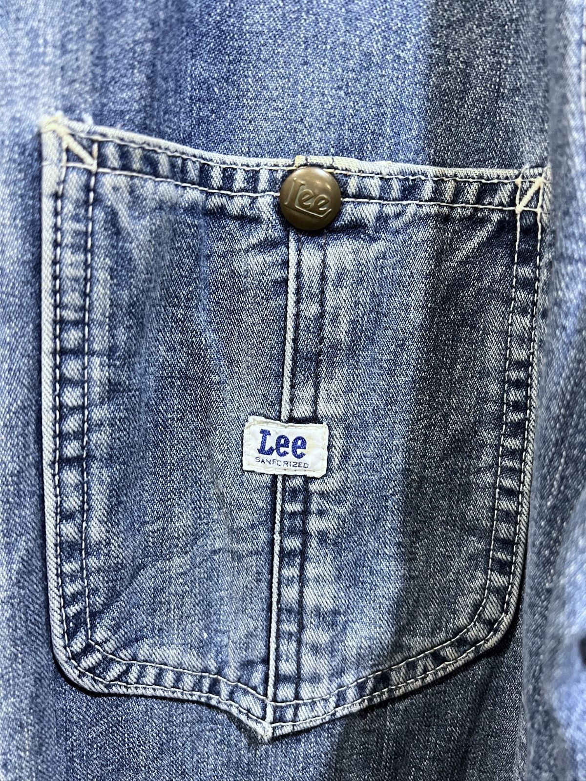 リー　LEE　カバーオール　0412　デニム　ハウスタグ　復刻　Lサイズ Lee 復刻 ハウスタグ デニム カバーオール 0412 L メンズ リー
