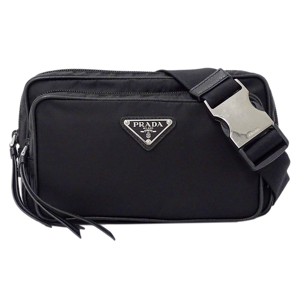 美品✨】PRADA プラダ ボディバッグ ナイロン ウエストポーチ 黒