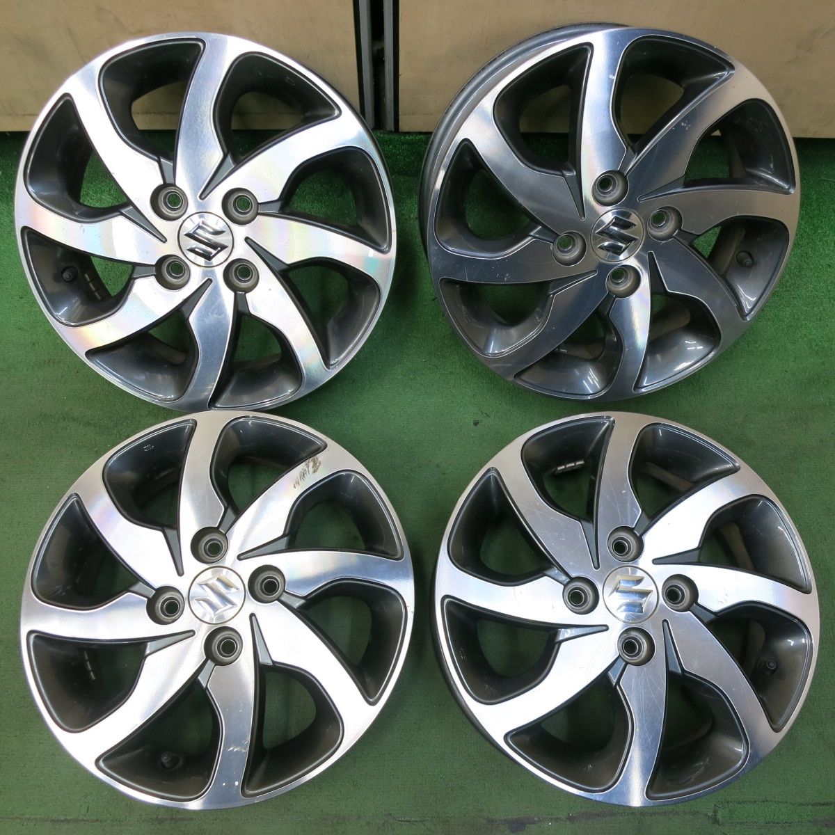 4本価格 スズキ MK21S パレット 純正 ホイール 14インチ 14×4.5J PCD100|4H 5042312SYホ
