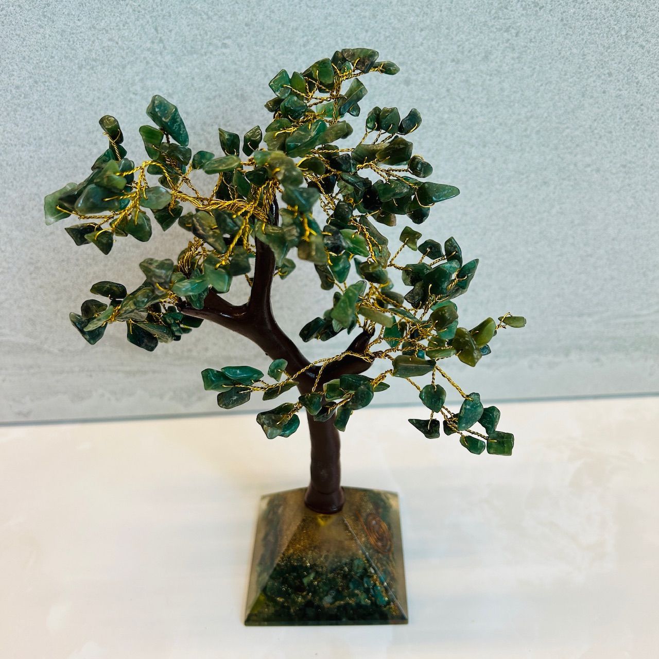 新品未使用】 🌟宝石の木 瑪瑙石 (めのうせき)ビーズツリー ナチュラル