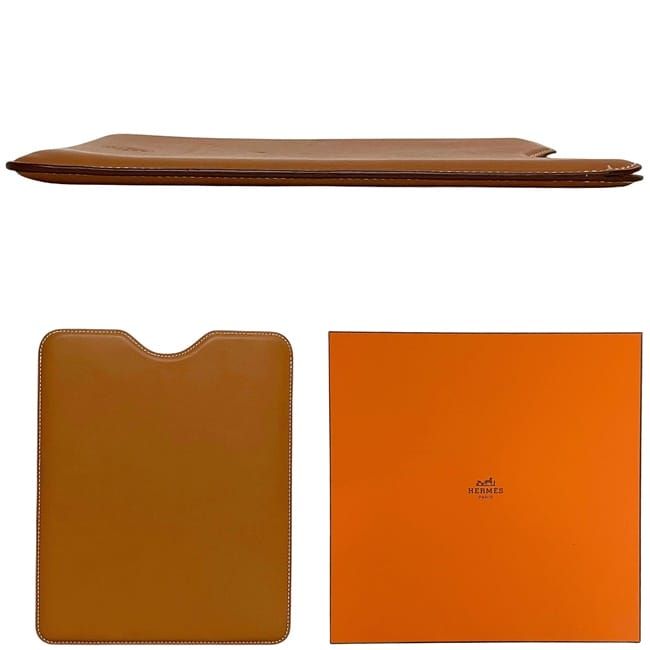 エルメス iPad ケース キャメル ブラウン ゴールド 美品 レザー - メルカリ