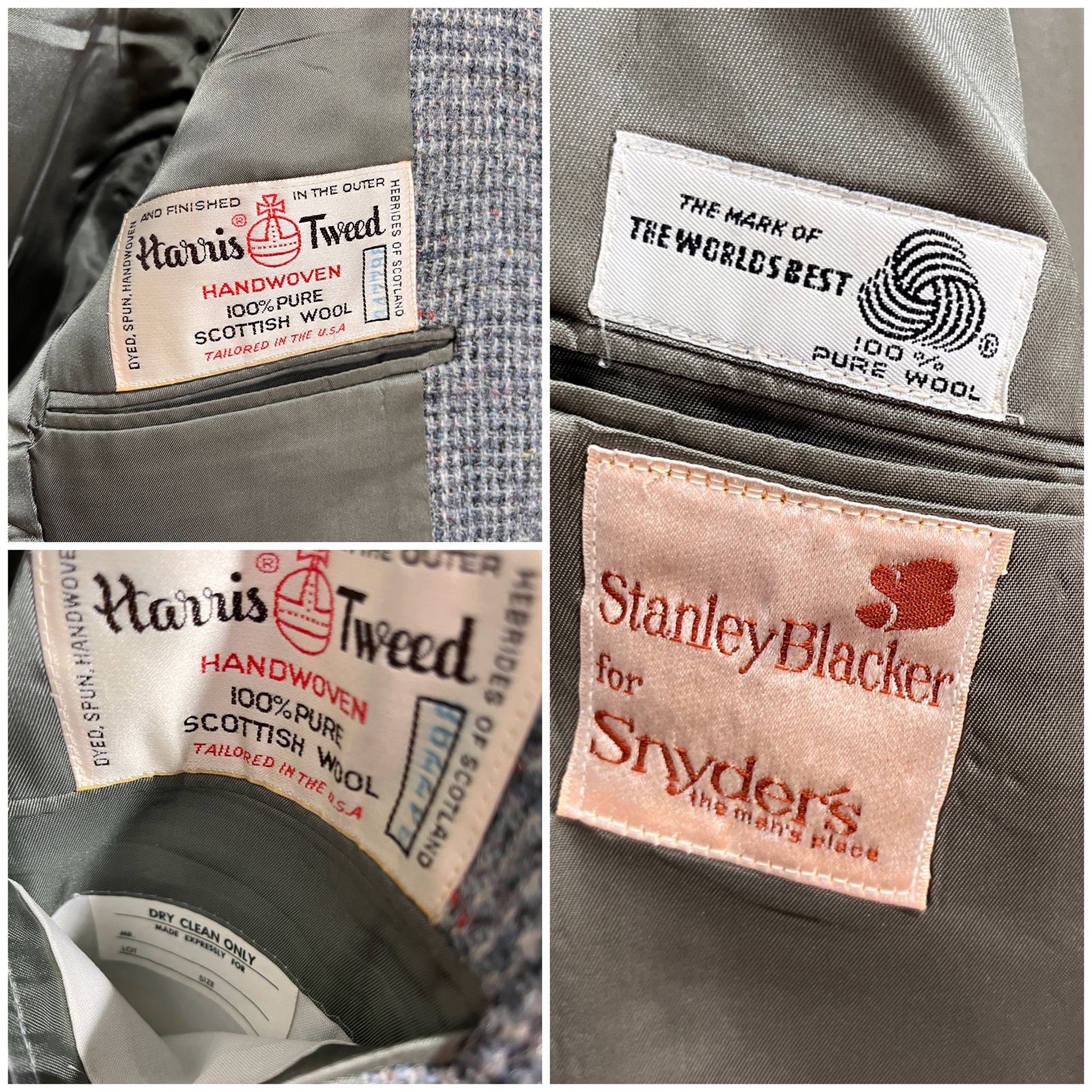 ☆80s☆USA製☆HarrisTweed☆ハリスツイード☆ツイードテーラード 