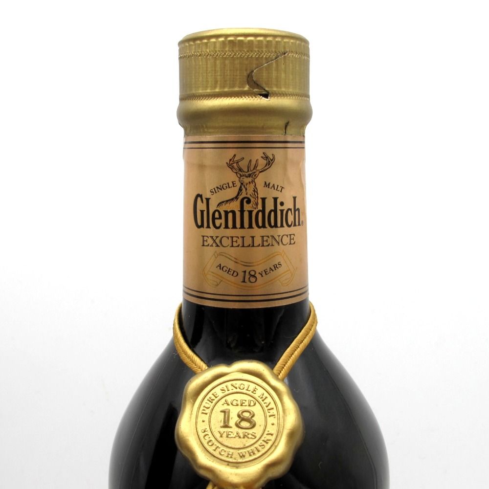 Glenfiddich グレンフィディック ウイスキー 18年 エクセレンス シングルモルト ピュアモルト表記 700ml 43% 洋酒 古酒 未開栓