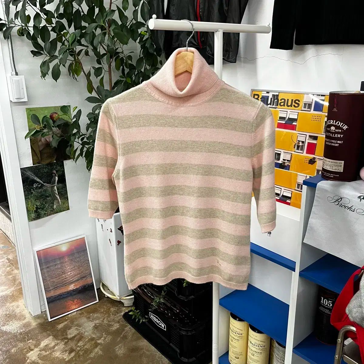 BURBERRY バーバリー カシミヤ 半袖 ニット L