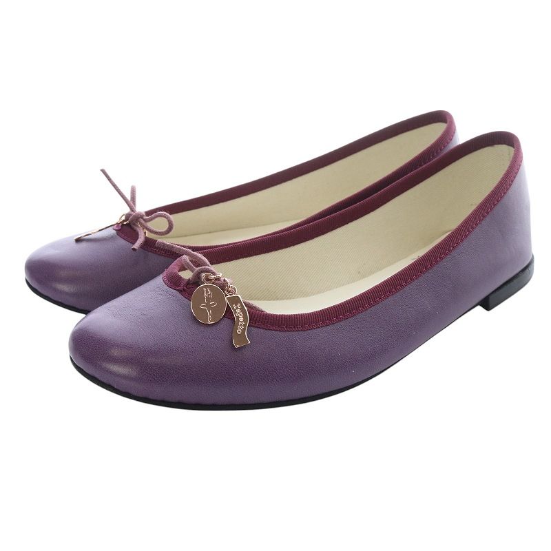 Repetto パープル スエード バレエシューズ 39 新品同様repetto♪秋色
