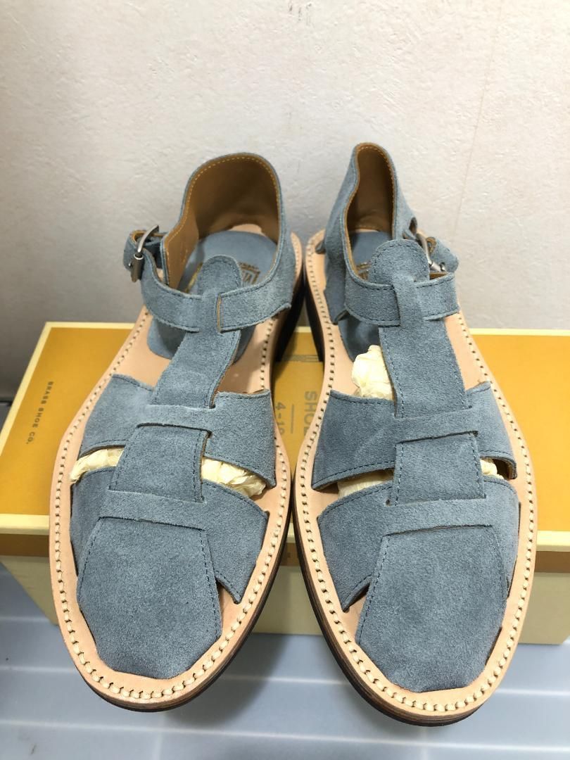 516092 SHOES BC 1 GRAY SUEDE サンダル 40 7 25 cm スエード スウェード ブルスケッタ