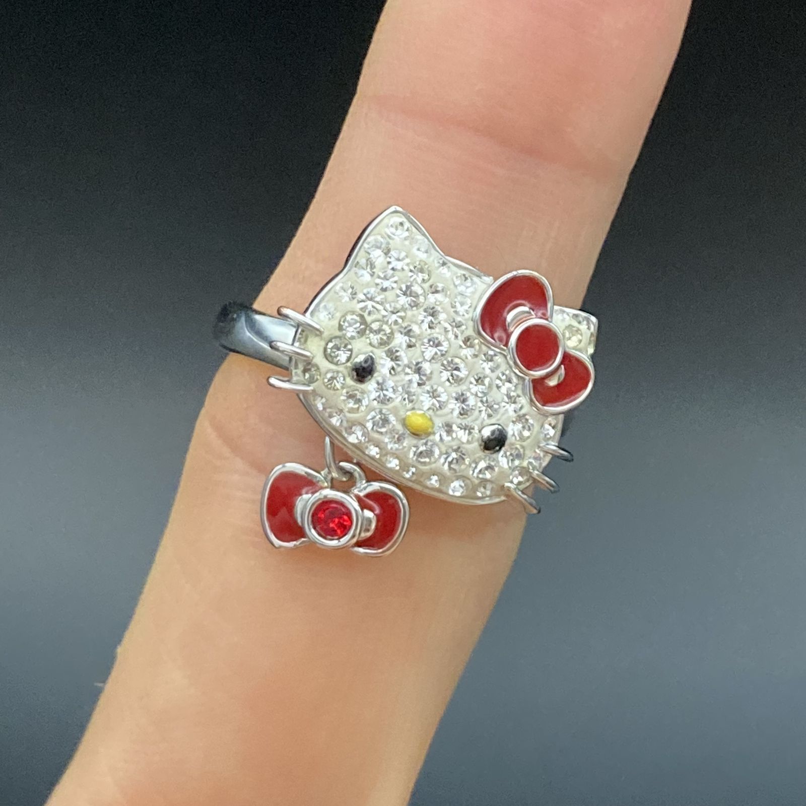 極美品✨】SWAROVSKI スワロフスキー リング ハローキティ コラボ 