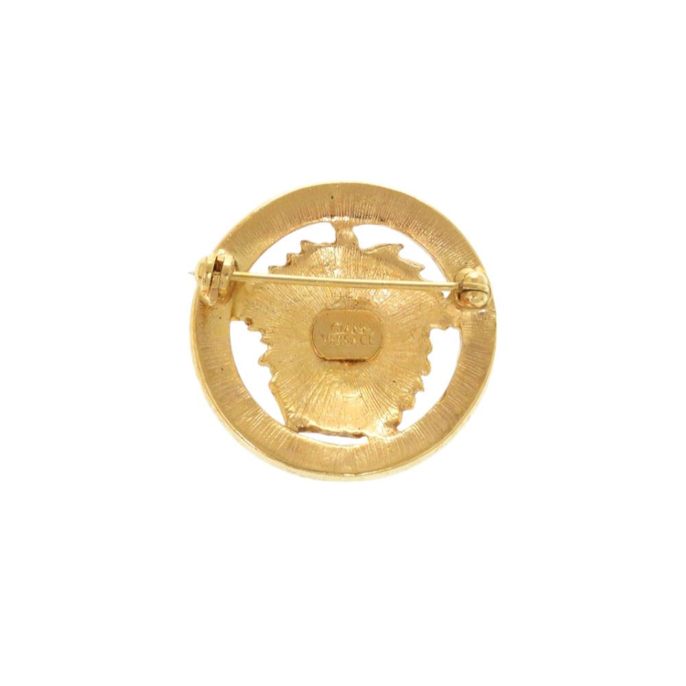 美品 ジャンニ ヴェルサーチ メドゥーサ メタル ラインストーン