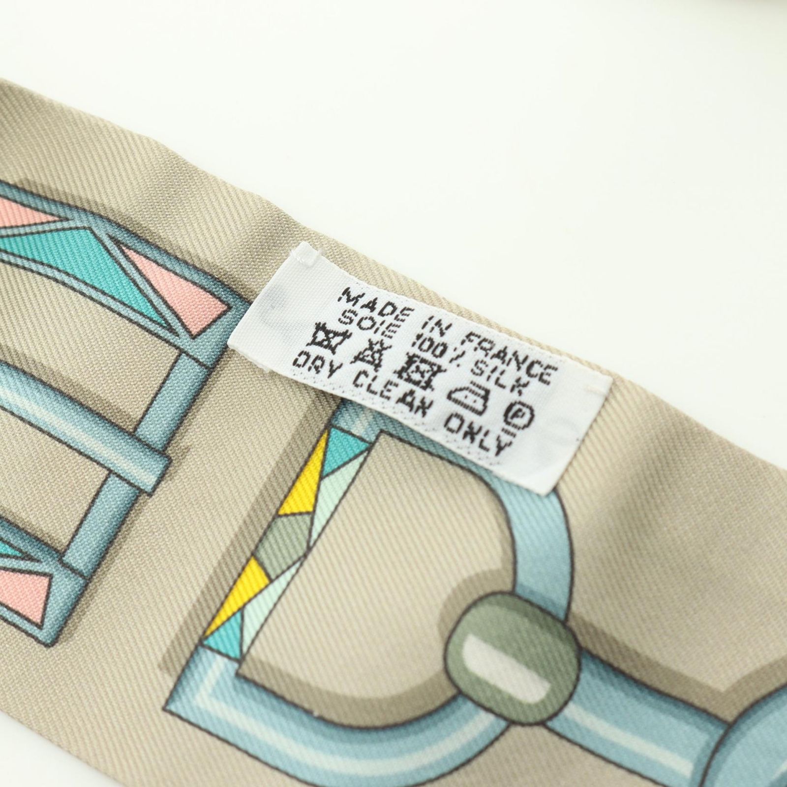 エルメス HERMES スカーフ ツイリー Carre en Boucles グリーン/ピンク