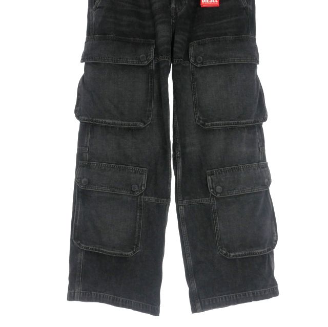 DIESEL ブラック カーゴ【最終値下げ】 ディーゼル DIESEL D-TOUCH-CARGO デニムカーゴパンツ ジーンズ 30