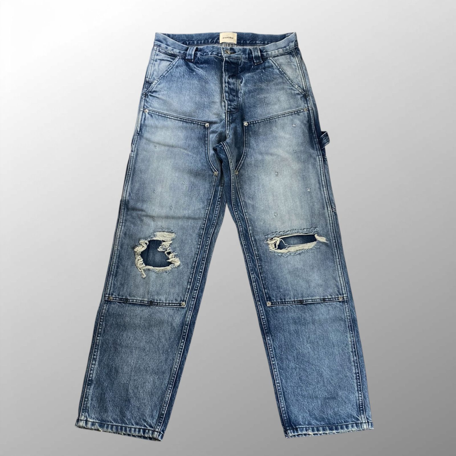 greatLAnd ORIGINAL / BAD BOY DOUBLE FRONT DENIM ダメージ