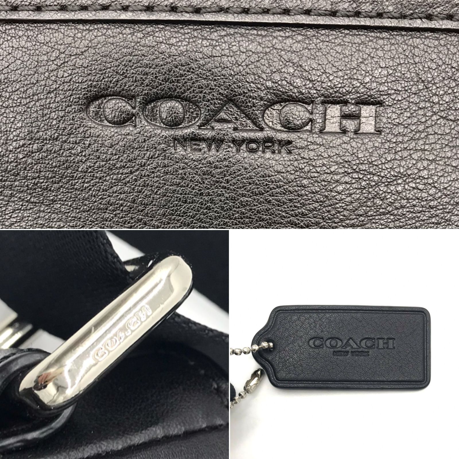 ▽COACH ショルダーバッグ F71745 レザー ブラック メンズ - メルカリ