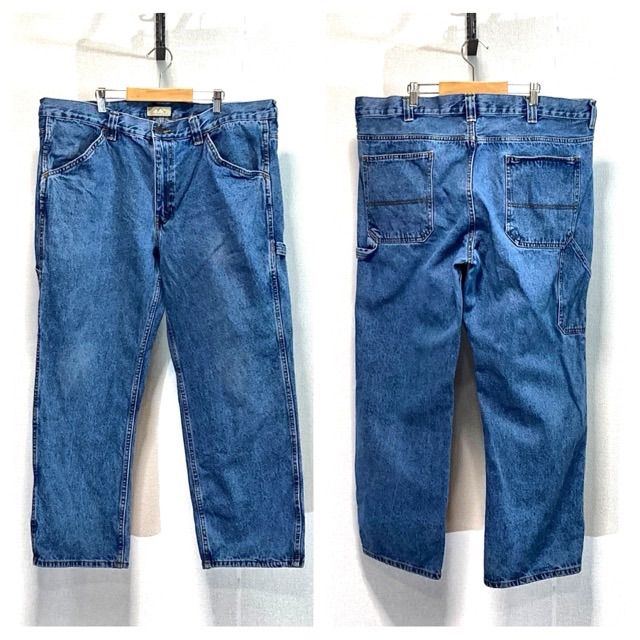 BLUE MOUNTAINペインターパンツ極太バギーデニムGパンパッチロゴ