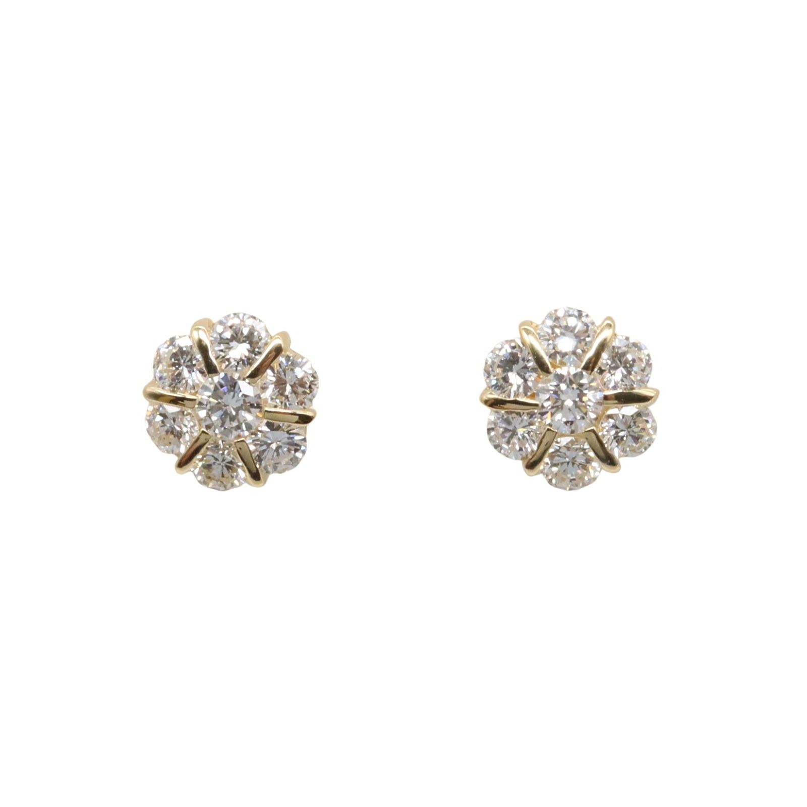 ジュエリー JEWELRY ピアス ダイヤモンド ピアス ﾀﾞｲﾔ 2.5g K18 イエローゴールド ダイヤモンド ピアス レディース Used A