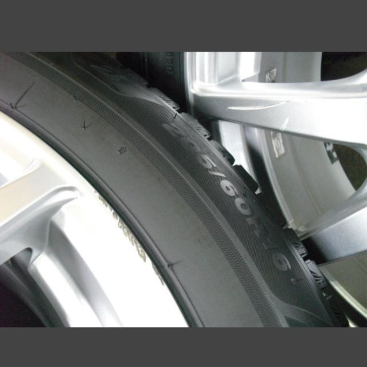 T-2125 本州 22年製 VRX3 205 60R16 90ノア ヴォクシー プリウスα SAI 等 16インチスタッドレス タイヤホイール