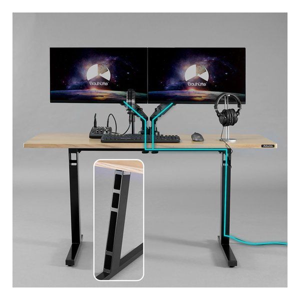 Bauhutte バウヒュッテ ゲーミングデスク ケーブルマスター 天板 幅1200mm ブラック BHD-TB-1200-BK 2614877 MARWIL-DEMENAGEMENTS_CH