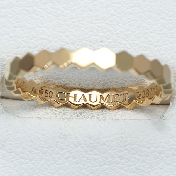 ショーメ リング ビードゥショーメ ハニカム 50号 K18YG 保証書  