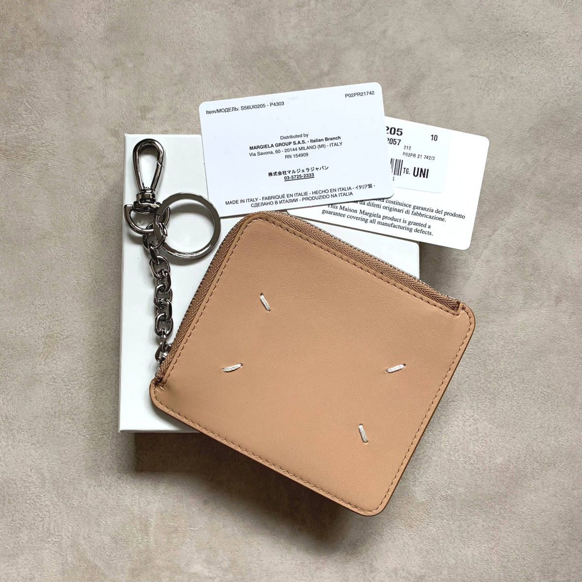 新品未使用箱付き】Maison Margiela キーリング付L字コイン