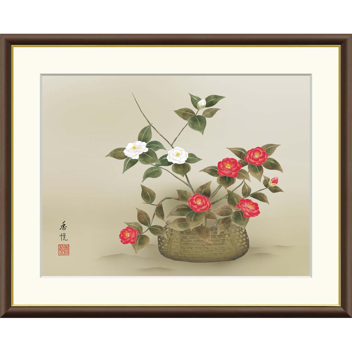 前田青邨 絵画 桃花 【複製】【美術印刷】【巨匠】【変型特寸】 前田