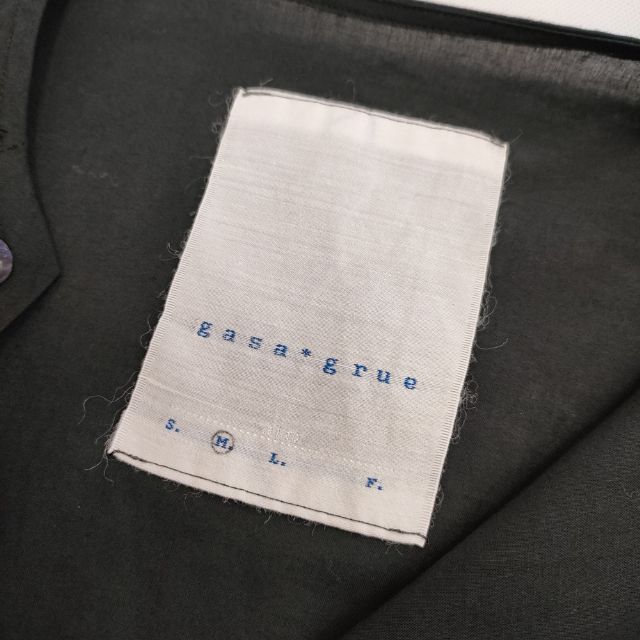 gasa grue コットン 日本製 サイズM ブラウス シャツ ブラック