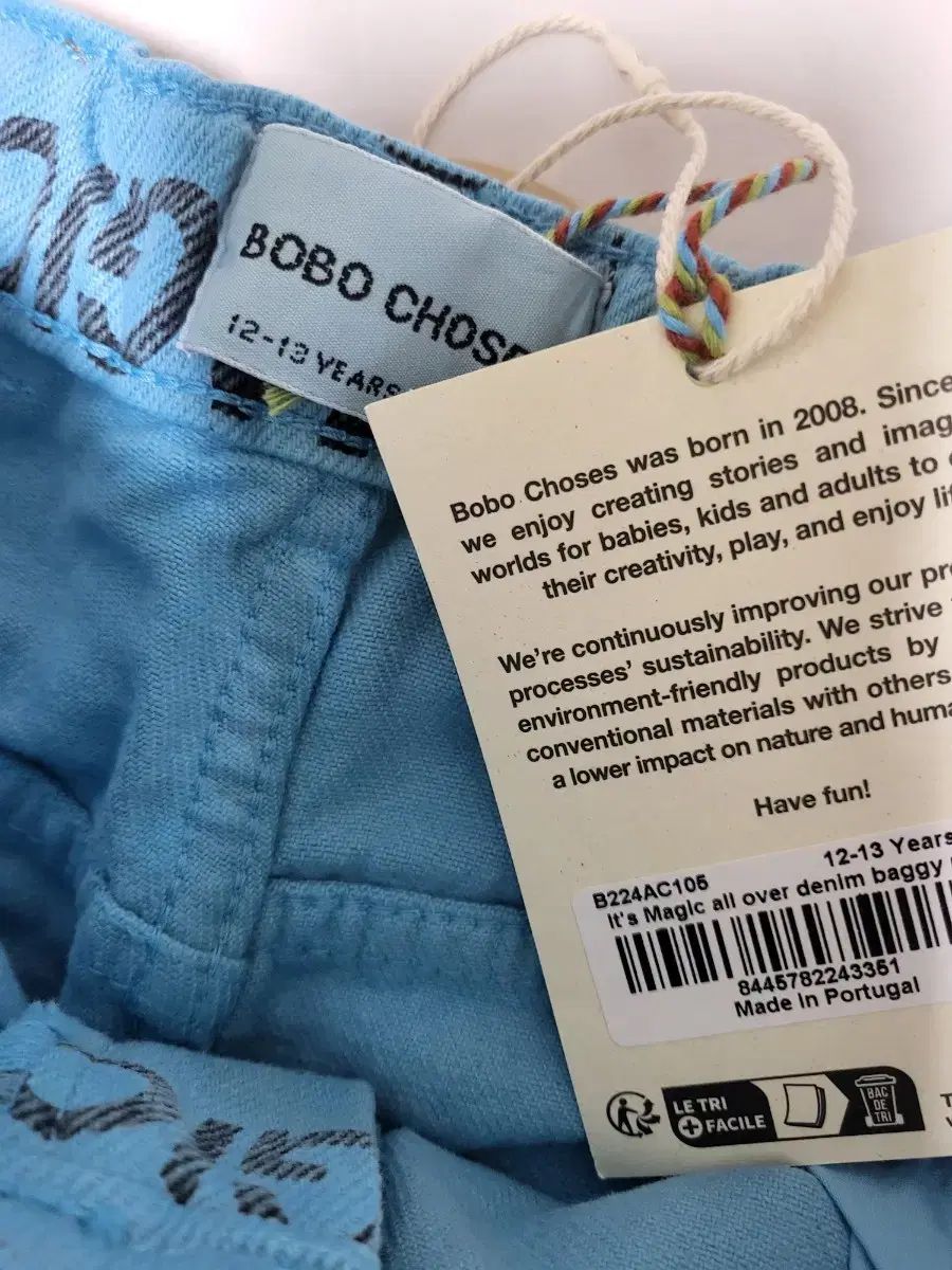 ボボショーズ B C マジック プリンティング ブルー デニム パンツ 10 y