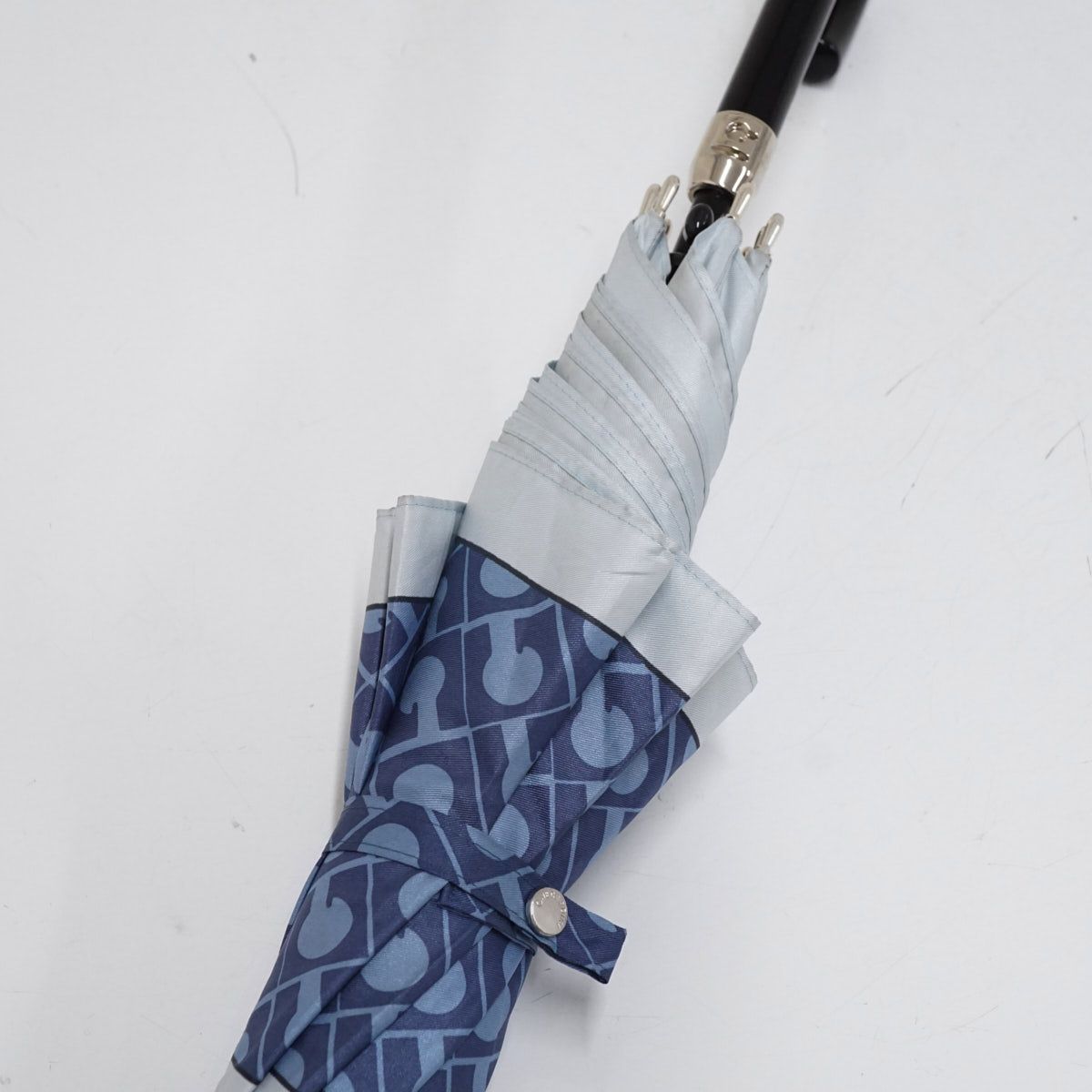 【新品未使用】GHERARDINI 耐風傘 GHERARDINI ゲラルディーニ USED美品 モノグラム ブルー