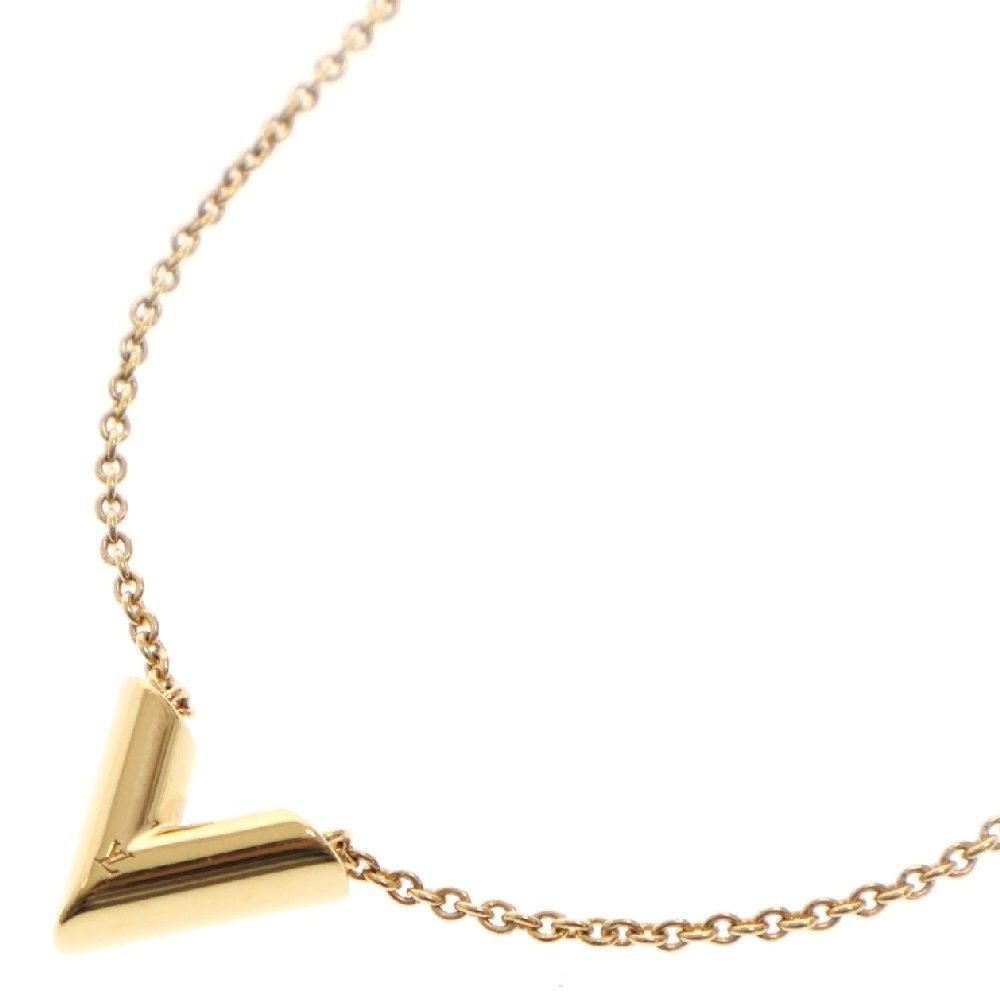 ルイヴィトン　ネックレス・エセンシャル V ゴールド V字型チャーム ネックレス LOUIS VUITTON - ルイヴィトン ネックレス エセンシャルV LV