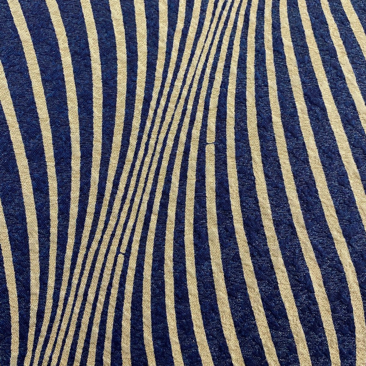 中古美品 メタリックカラー袋帯 袋帯 美品 秀品 筏 菊 箔 金銀彩 青灰色 お太鼓柄 正絹 【中古