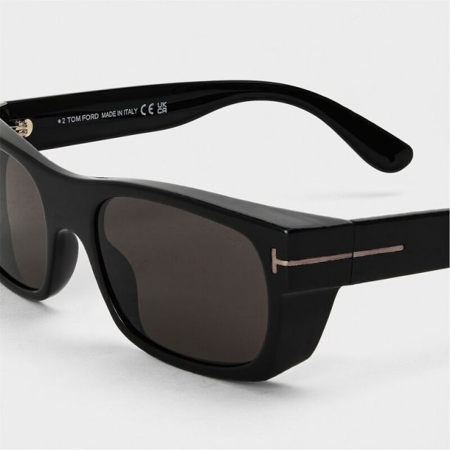 TOM FORD◇サングラス/ウェリントン/プラスチック/BLK/GRY