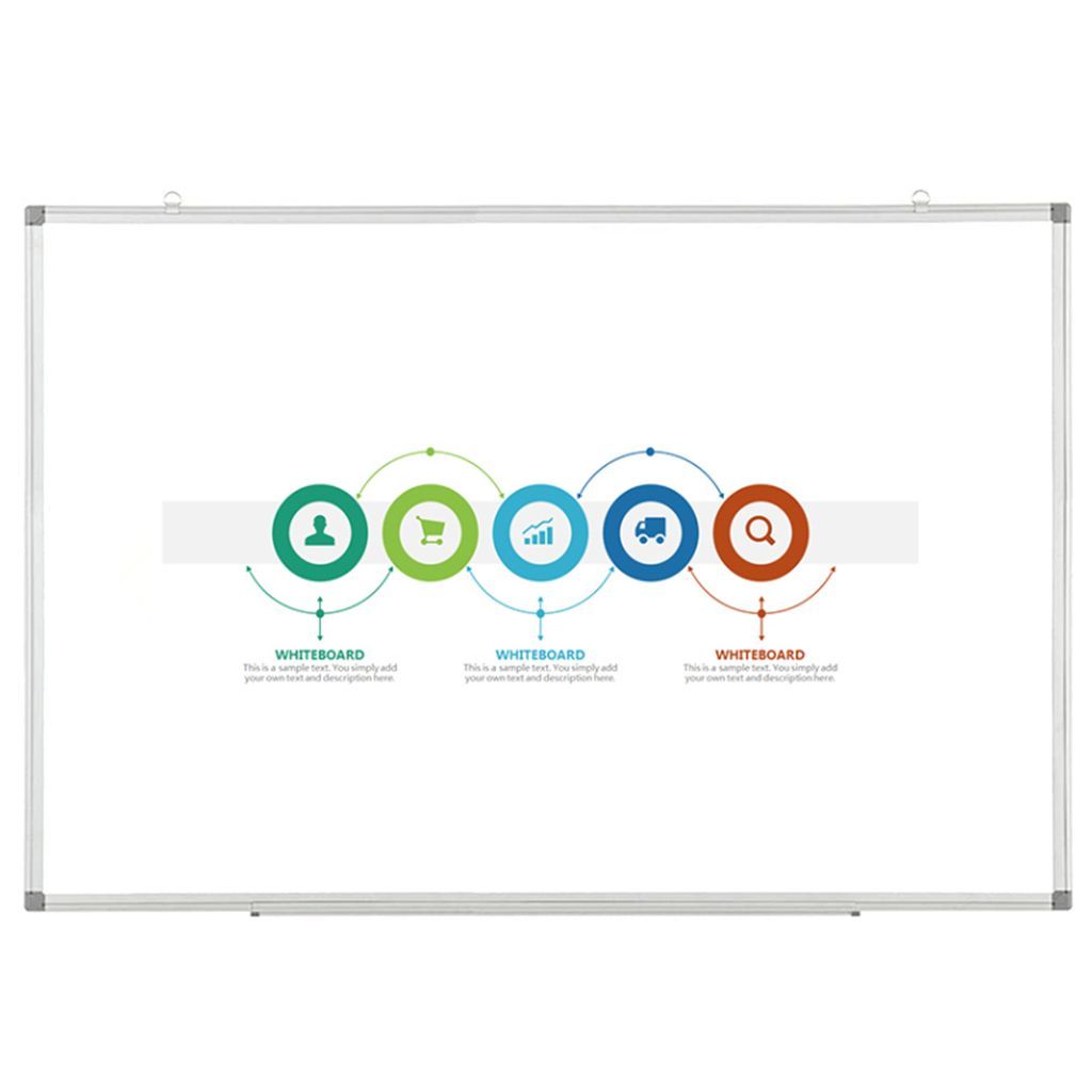 壁掛けホワイトボード 幅120×高さ90cm オフィス 会議室 店舗 在宅勤務 TAXISZCZECINEK_PL