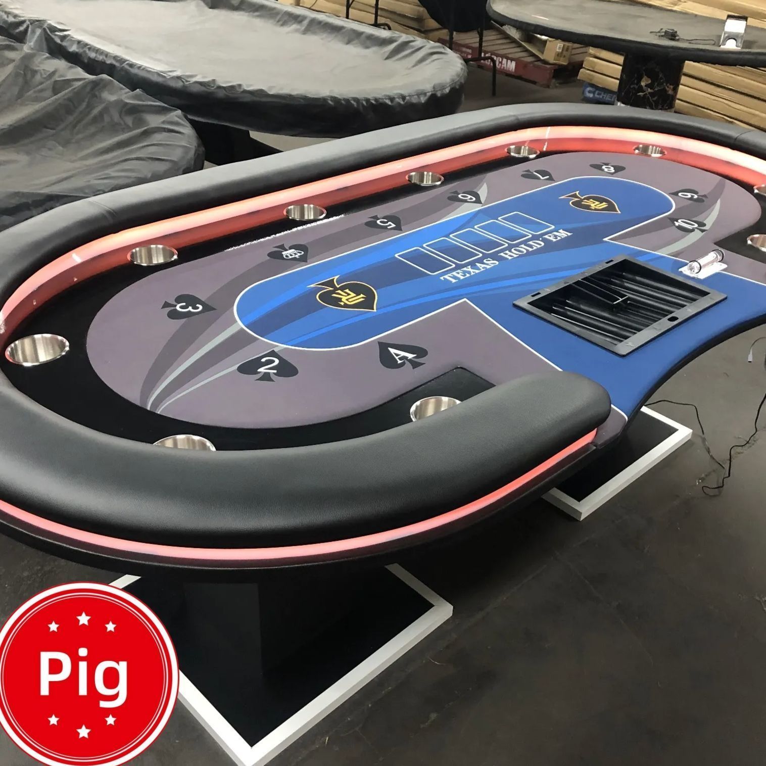 送料無料】ポーカーテーブル 折りたたみテーブル 折りたたみ脚 チップ