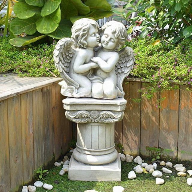 特大エンジェル 天使 彫刻 ガーデンオーナメント オブジェ 庭