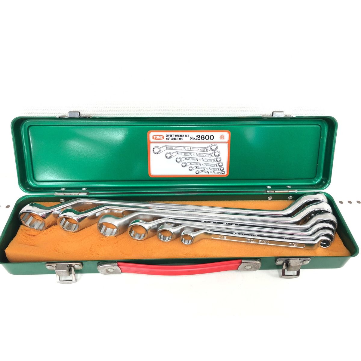 ▼▼TONE トネ ハンドツール ツールセット オフセットレンチ めがねレンチ 6本セット ケース付 No.2600 ▽▽ TONE トネ ハンドツール ツールセット オフセットレンチ めがね