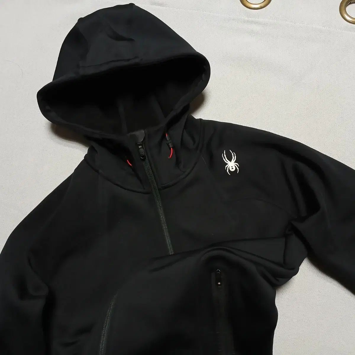 【雷市場（ポンジャン）商品韓国直送】 SPYDER(スパイダー) メンズ 光沢 フード付き ジップアップパーカー ジャケット 裏起毛 ネオプレン