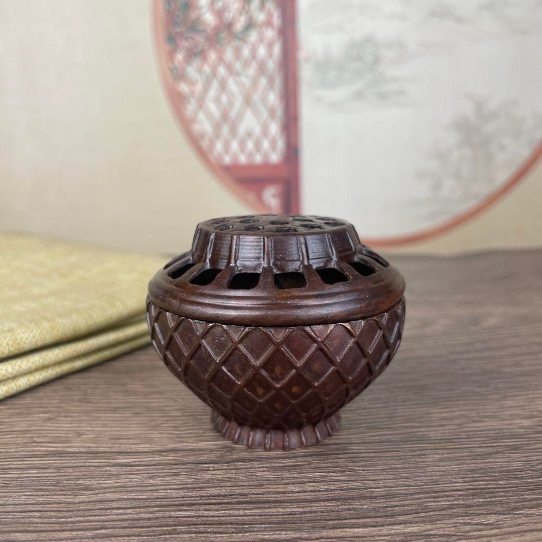 お得セット 銅細工 竹編魚籃香炉 香道具 装飾品 工芸品 美術品 置物 - メルカリ 工芸品