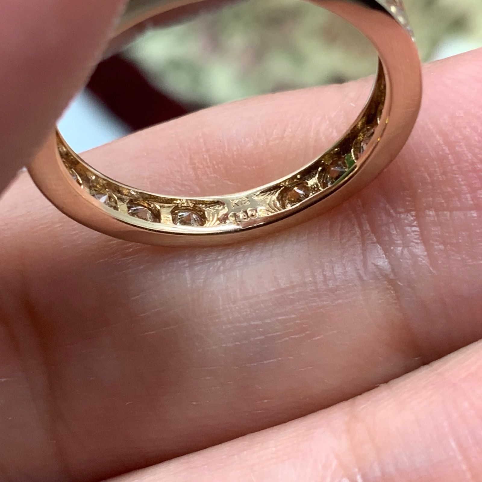 K18 エタニティリング 1.9g 約8号 1ct