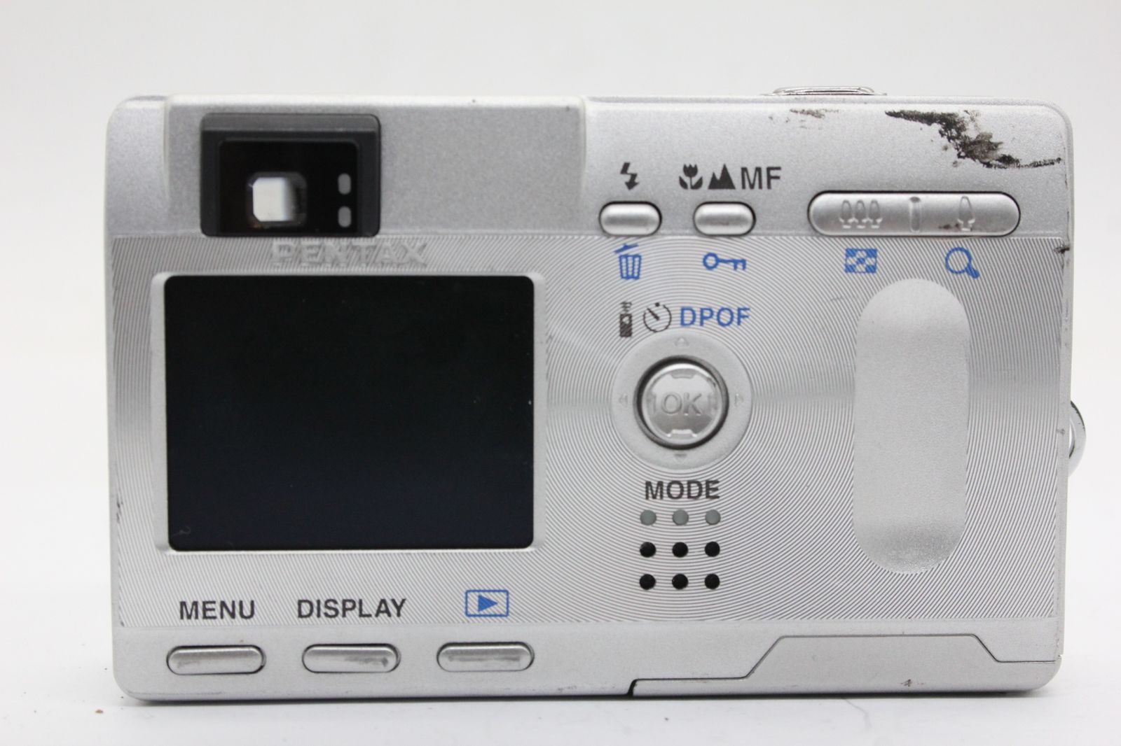 返品保証】 ペンタックス Pentax Optio S 3x バッテリー付き 