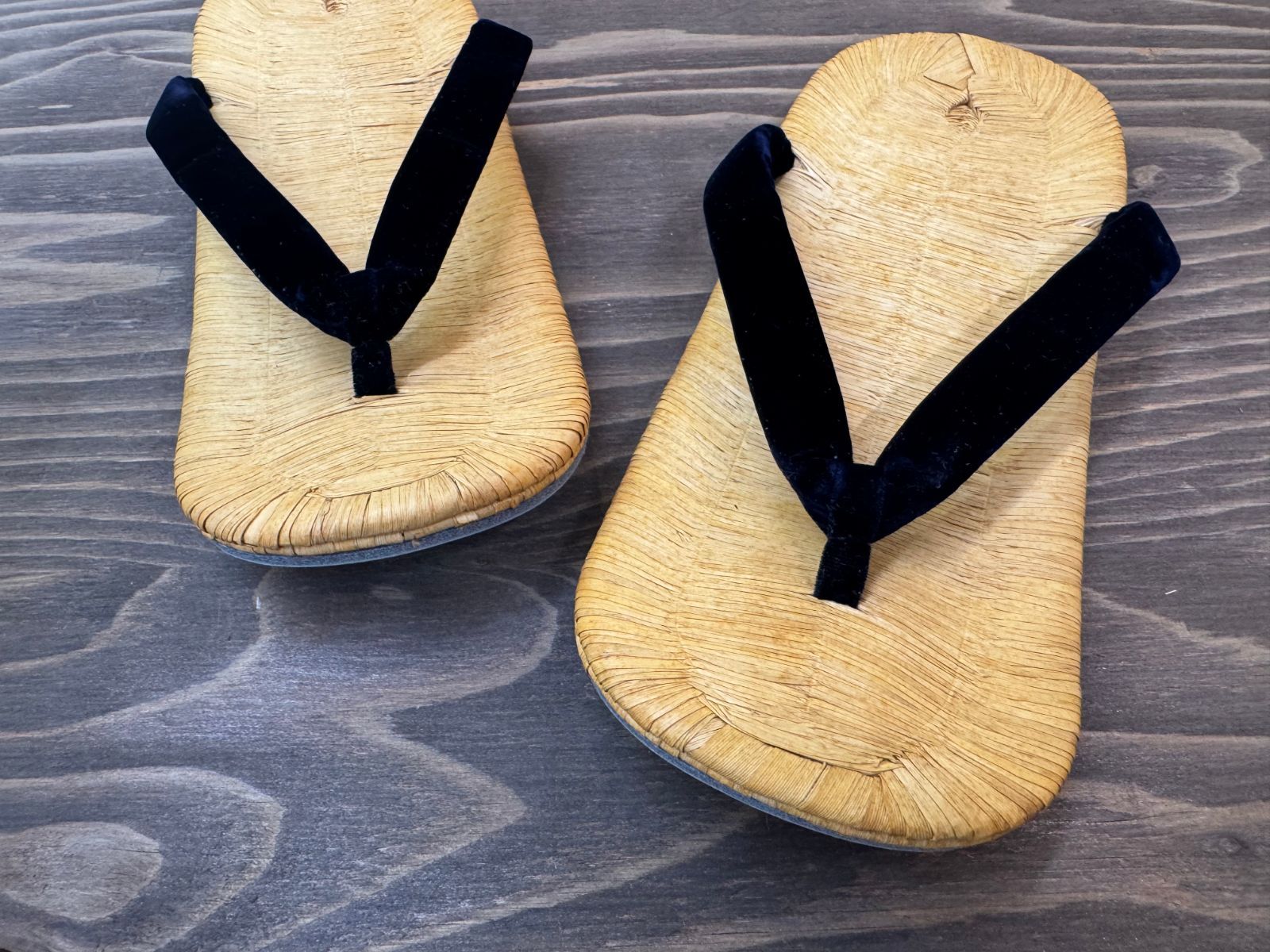 本畳表雪駄 男草履 濃紺別珍鼻緒 一の二枚芯 南部表 ♥品