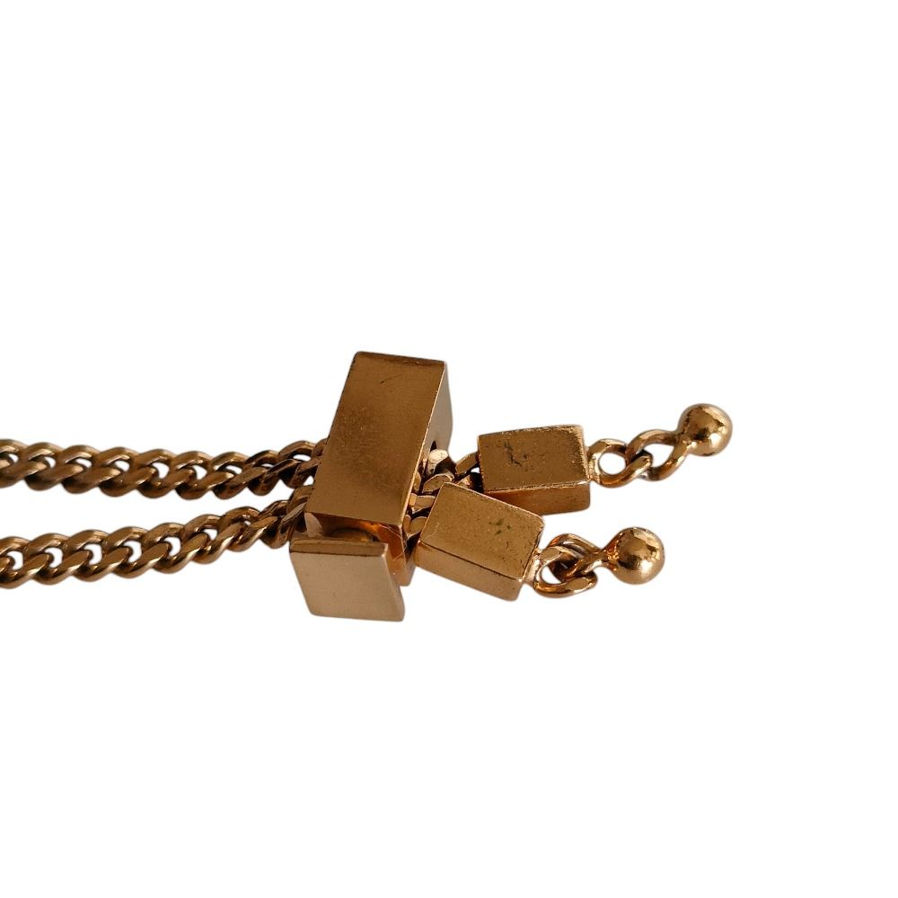 良品 Chloe クロエ メタル XOXO バングル チェーンブレスレット 