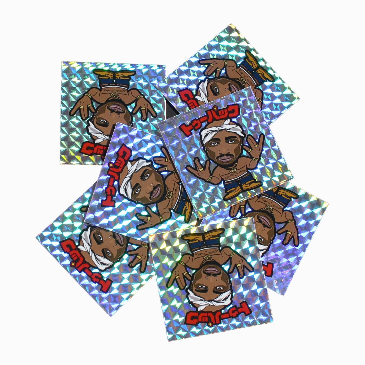 2PAC TUPACK ビックリマン風キラキラヘッドシール 天使 2パック