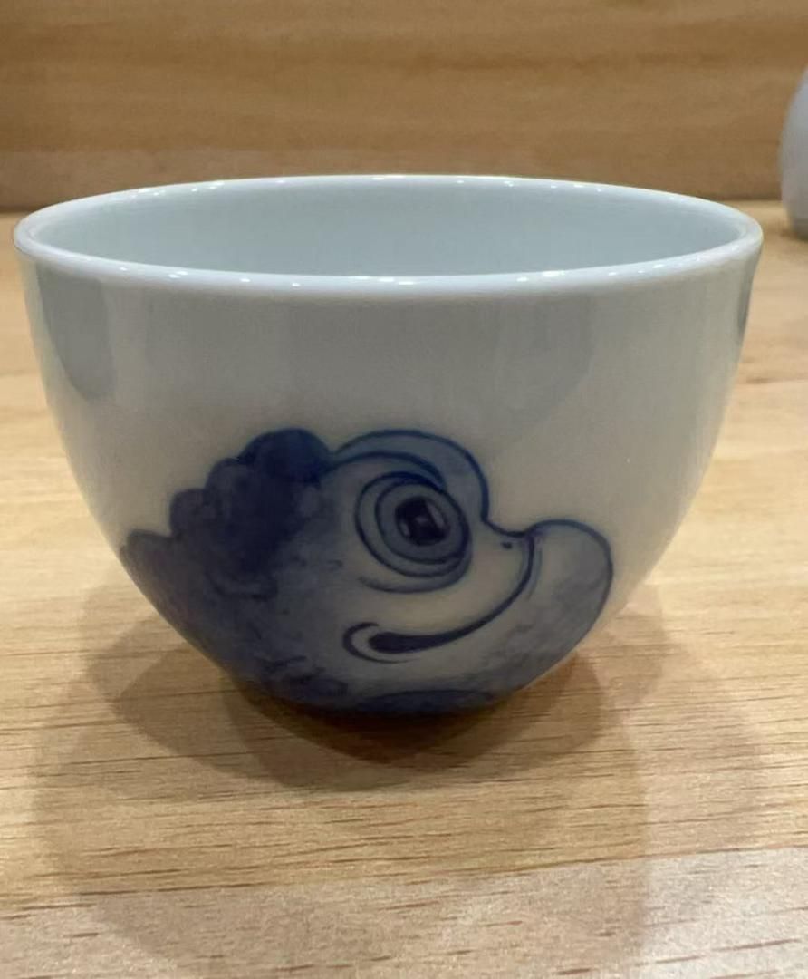 青いカエルデザインのデザートカップ コレクション