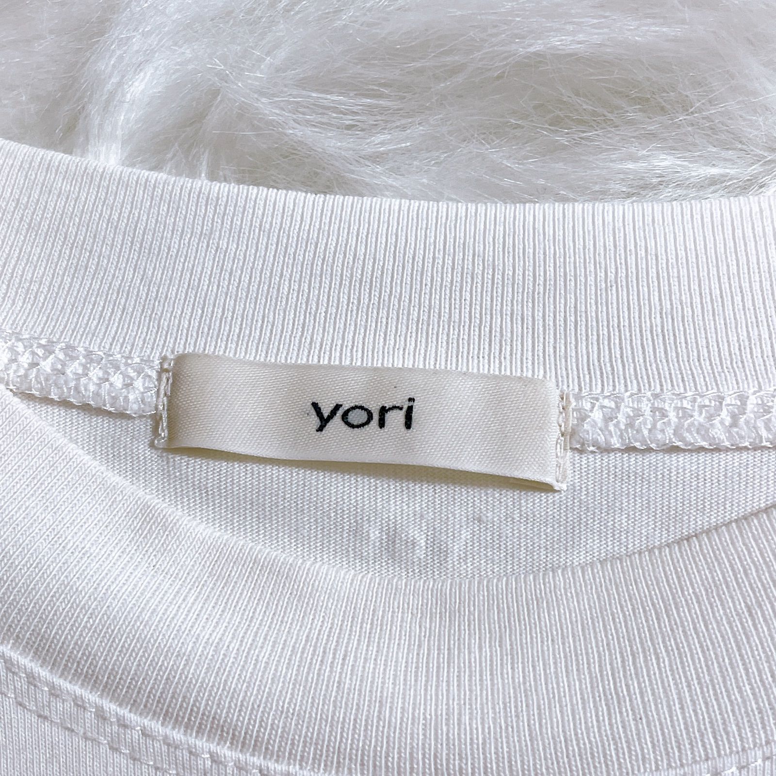 人気完売品 yori ヨリ ヘムフリルワイドTee ホワイト フレア 2021年