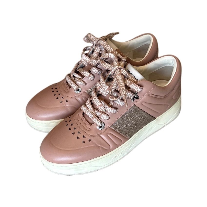 ジミーチュウ JIMMY CHOO ピンク ラメ スニーカー