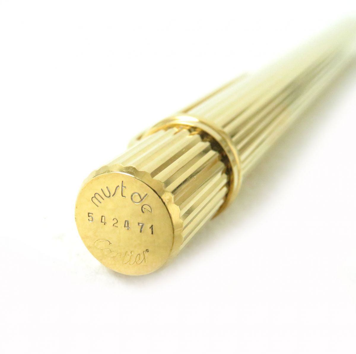 美品△Cartier カルティエ マスト ドゥ カルティエ ストライプ柄 ロゴ  